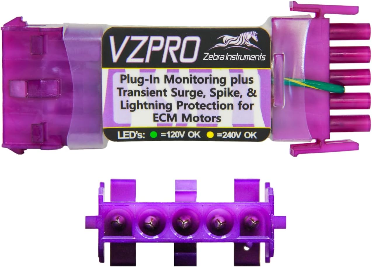 Zebra Instruments, # VZPRO ECM Motor Protector Surge Protection for 120-240V GE & GENTEQ 5-PIN ECM Motors