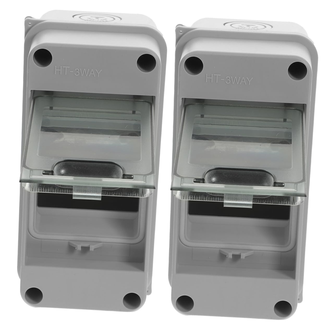Gatuida 6pièces Boîte De Électrique Voies Avec Couvercle Transparent De Unités Pour Disjoncteurs Pour Utilisation Intérieure Et Extérieure