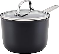 Vista 15 de KitchenAid Olla de Caldo Antiadherente de Inducción Anodizada Dura con Tapa, 8 Cuartos, Negro Mate