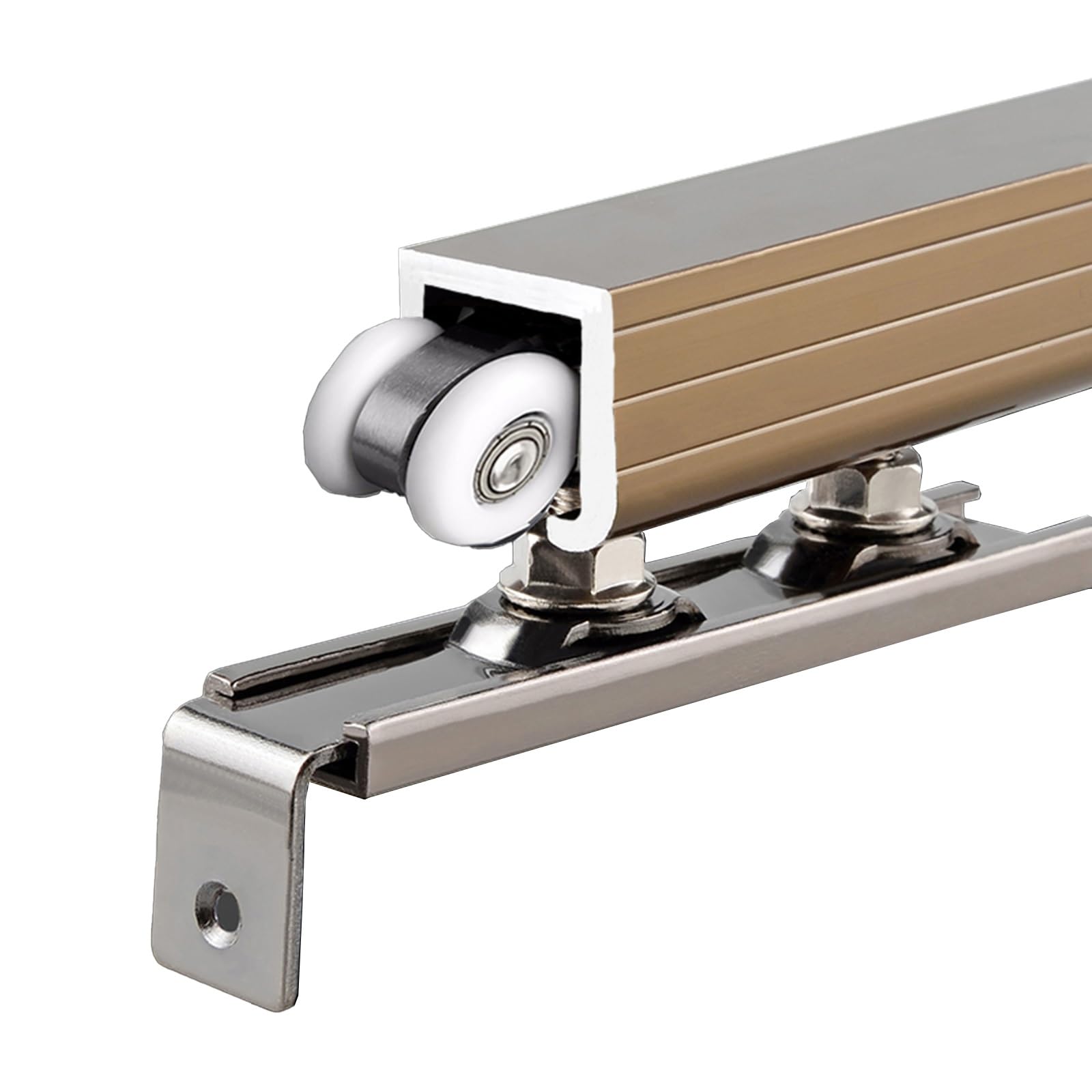 Kit porte coulissante robuste 220 cm en acier de qualité supérieure pour ferrure personnalisable