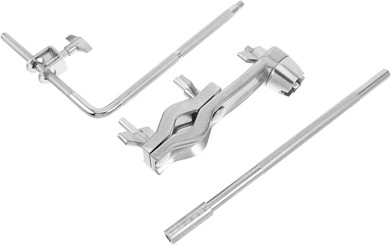 FOMIYES Cowbell Percussion Mount with L-Rod and Lock Metal Drum Rack Expansion Bracket for Jazz Drum Hardware Universal Cowbell Holder Accessory