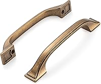 Vista 26 de KOOFIZO - Paquete de 10 tiradores de gabinete de cocina de latón antiguo de 3 pulgadas, manijas vintage de gabinete de latón, herrajes de gabinete