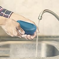 Vista 7 de 2 cepillos de uñas resistentes para limpiar las uñas, cepillo de uñas azul, cerdas rígidas duraderas, cepillo de limpieza de manos, cepillo de uñas