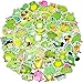 100 Autocollants de Grenouille Chat Mignons Autocollants Kawaii Étanches en Vinyle Stickers de Grenouille Chat de Cartoon pour Ordinateur Portable Bouteilles d'Eau Bagages Vélo (Grenouille)