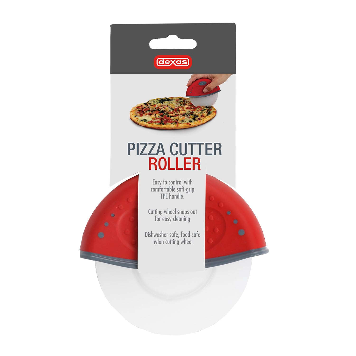Amazon.com: Dexas One-Handed Rolling Pizza Cutter, 4 Inch Nylon