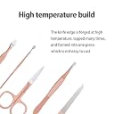Simois 14-in-1 Manicure Pedicure Kit, Stainless Steel Grooming Set, Nail Cutter for Women & Men, Nail Scissors, Blackhead Remover Tool, Acne Needle, Professional Nail Care (Pink) gallery image