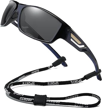Polarized Sports Sunglasses TR90 Unbreakable Frame for Men Women Running Cycling Fishing Golf Baseball