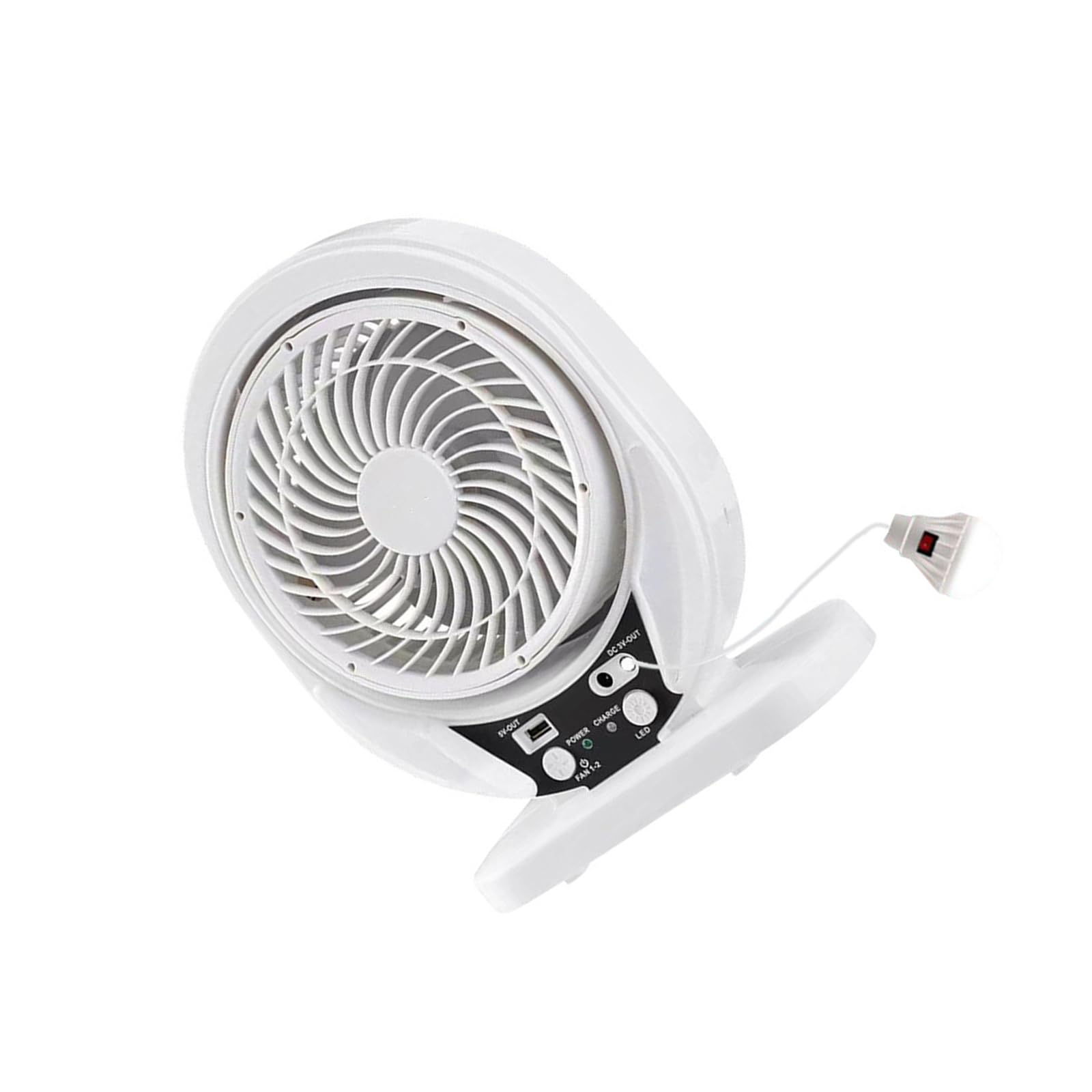 KieTeiiK Transportable Solar Fan USB Charging Computer Fan with Detachable Plan LED Lamp for Bedroom Outdoor Solar with USB Charging