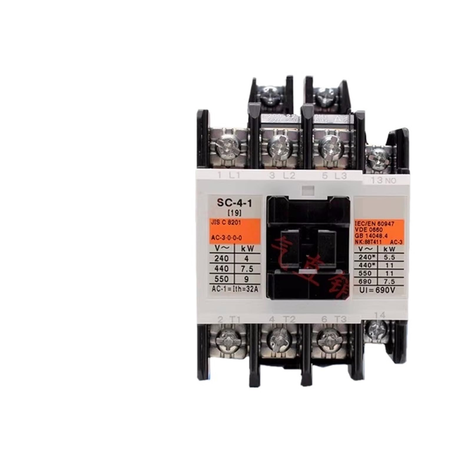 Contacteur CA SC-4-0 anti arc électrique pour stabiliser moteur triphasé 380V