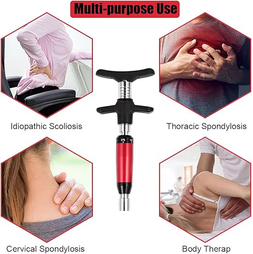 Miniatura 6 de Pistola de corrección de la columna vertebral, 6 niveles, activador manual de la columna vertebral, masajeador de terapia quiropráctica, herramienta