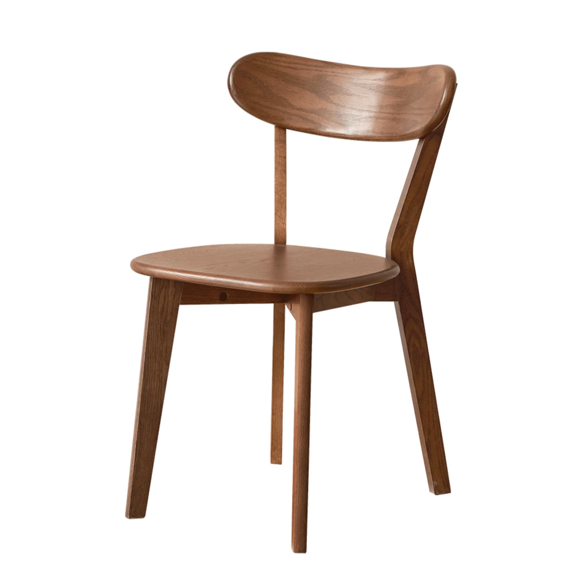 YESWOOD Solid Wood Dining Chair, Kitchen Chair with Curve Design Backrest, Wooden Chair for Indoor and Outdoor Use, Dining Chairs for Dining Room, Kitchen, Restaurant,1PC
