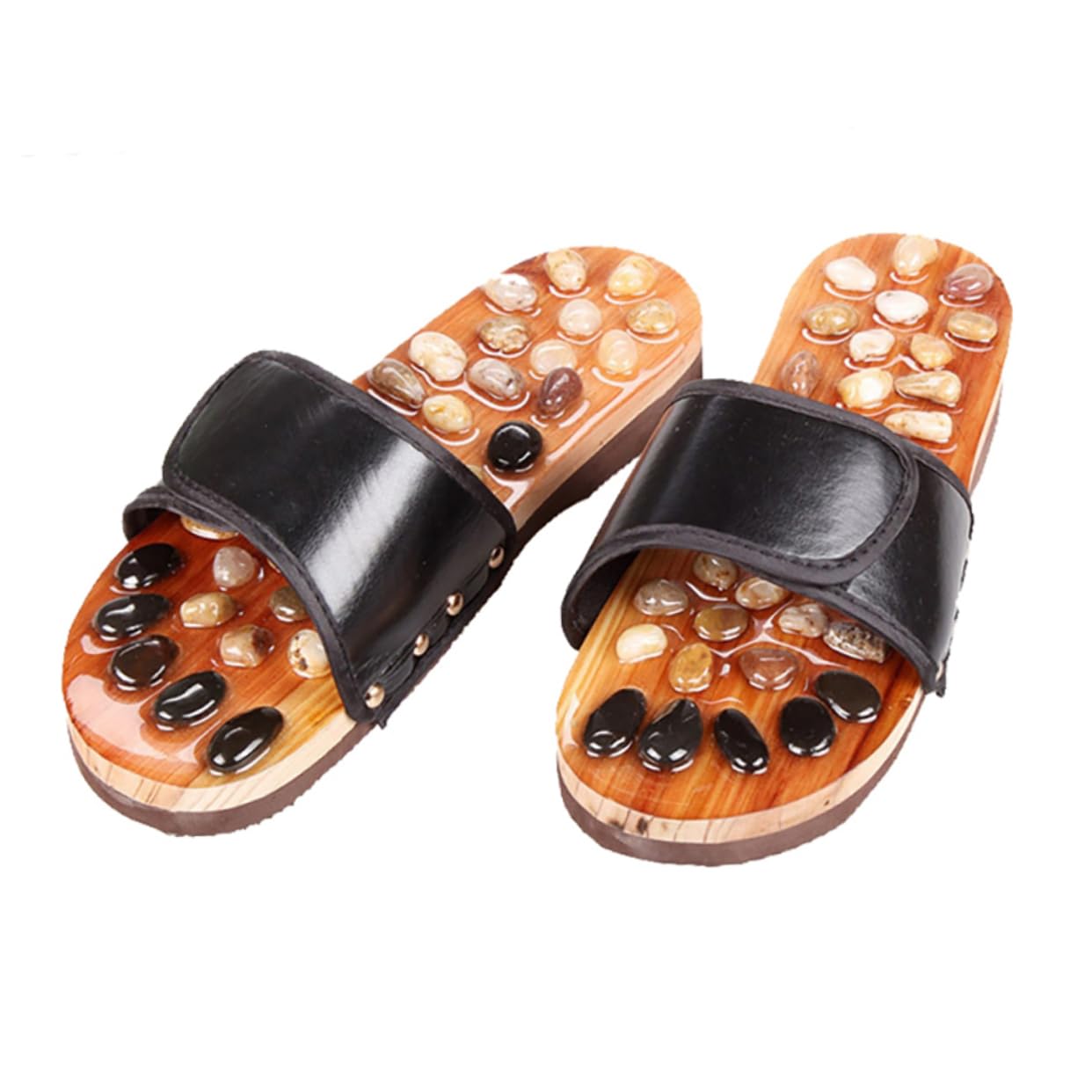 Rutschfeste Fußpflegeschuhe Akupressur Schuhe mit Gewebe und Eva Material Akupressur Fußmassage Slipper zur Schmerzlinderung und Gesundheitsförderung Größe 41