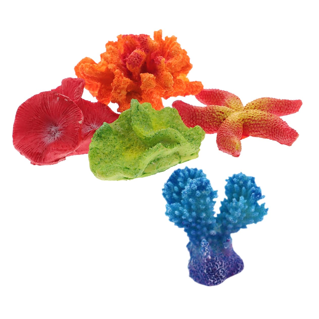 YARNOW 4 Ensembles Mini Fleur De Décoration Aquarium Résine Décor Aquarium Filtre Fausses Plantes Coralliennes Plante Artificielle Résistante À l'usure Broyé 5 Pièces * 4