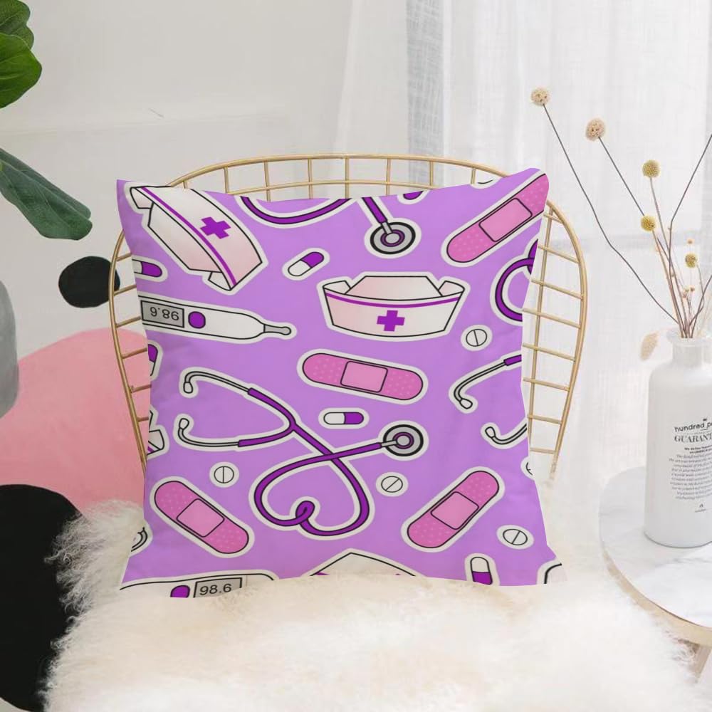 HYOSXW Cushion Cover,Throw Pillow Case Home Decorative for Living Room Bedroom Sofa Chair 16X16 Inch,medical vector seamless background for design,Pillowcase 40X40cm