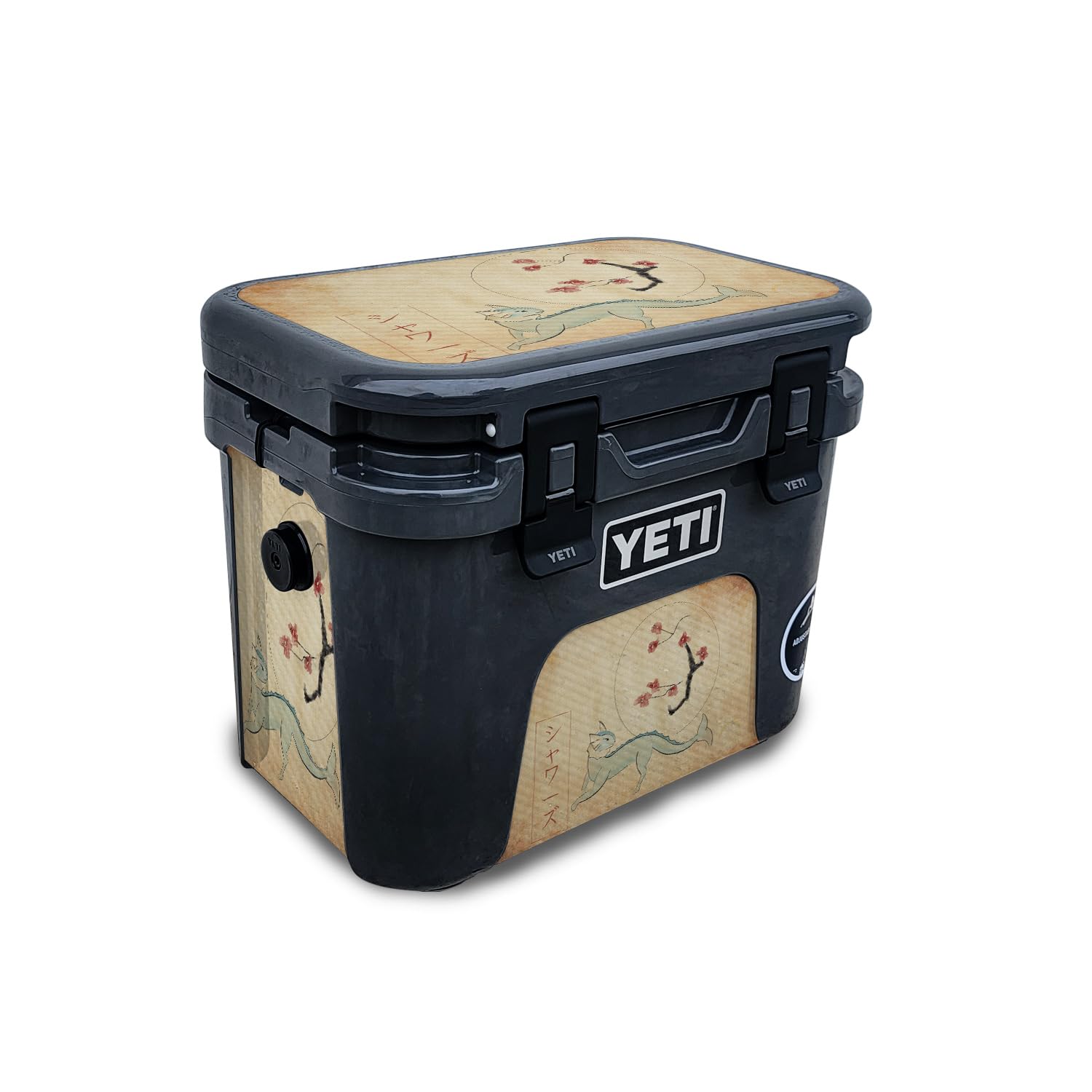 Carbon Fiber Skin Compatible with Yeti Roadie 15 Hard Cooler - Water Dog - Premium 3M Vinyl Protective Wrap Decal Cover - Easy to Apply | Crafted in The USA by MightySkins