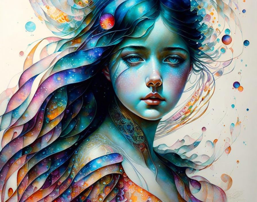 Poster vague de chaleur fille liquéfie 58 x 90 cm pour mur blanc vide