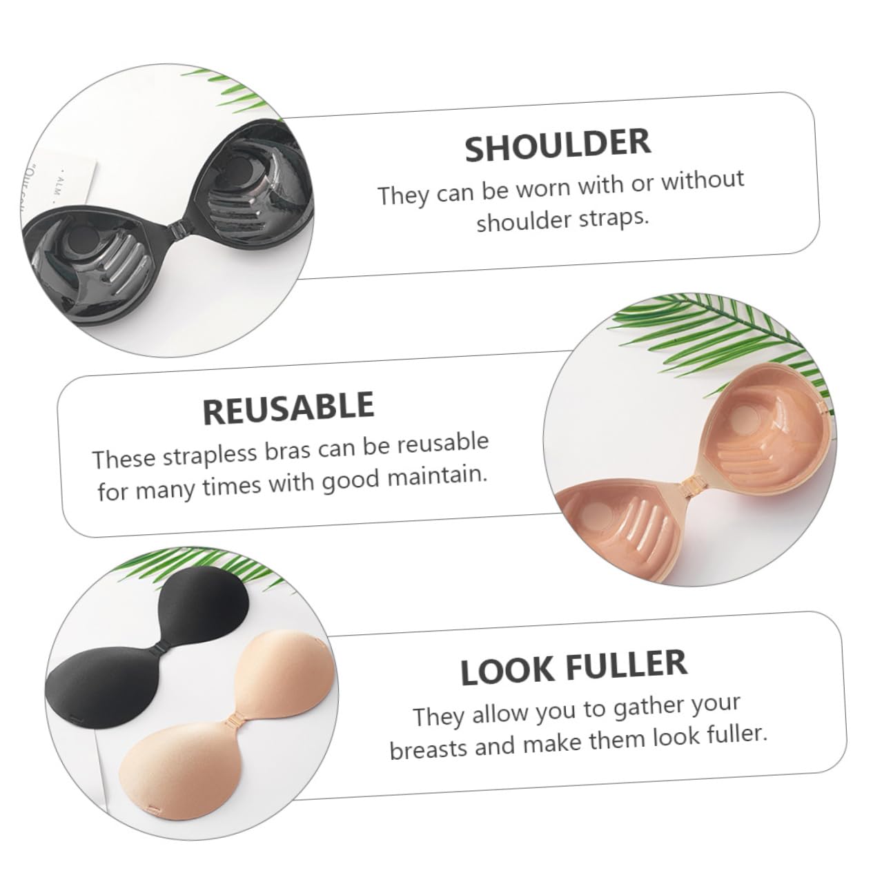 LIFKOME Pegatinas de sujetadores sin espalda sujetadores sin tirantes para wedding dress push up bra sujetador de para el vestido sujetador adhesivo