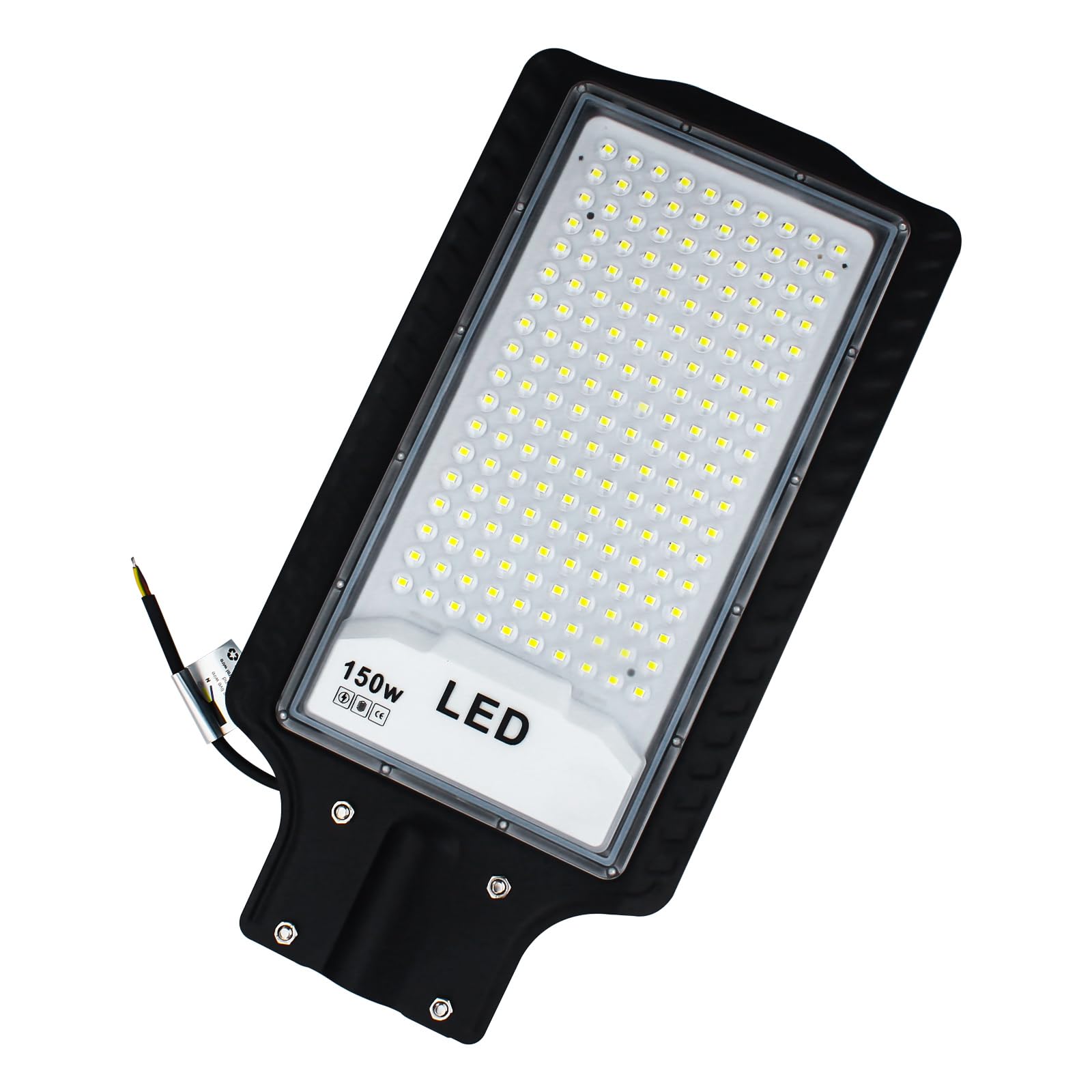 CREATESTAR Farola LED para Exterior 150W, Blanco Frío 6500K, Iluminación de Seguridad Impermeable IP66 para Jardín, Patio, Caminos