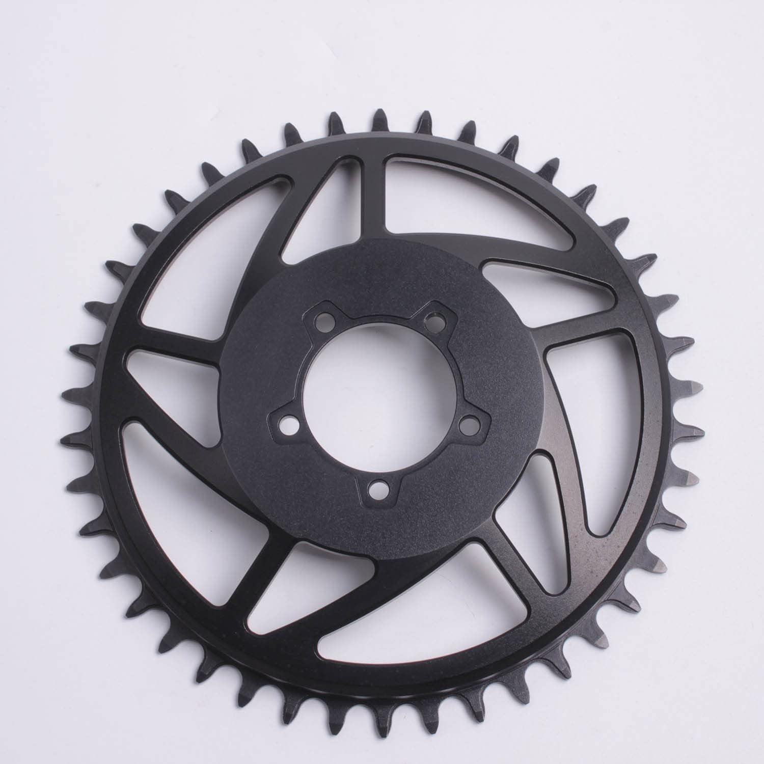PROWHEEL Electric Bike 42T Chainring for BAFANG BBSHD Mid Mount Motor,Aluminium Alloy 7075 T6 CNC Mid Drive Kit Black Chainring for 9 to 12 Speed,Chainwheel for Electric Bike Conversion Kits