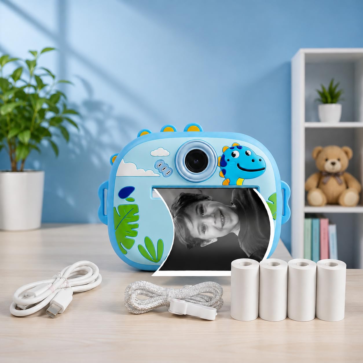 FunPrint Instant Camera for Kids | Ink-Free Thermal Photo Printer with 2.4" HD Display, Video Recording, Music, Games & SD Card Support (Purple)-image-48