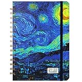 2021-2022 Planner - July 2021 - June 2022 Monthly Weekly Planner with Tabs, 6.4'x 8.5', Starry Cover, Flexible Hardcover, Strong Binding, Thick Paper, Back Pocket, Elastic Closure