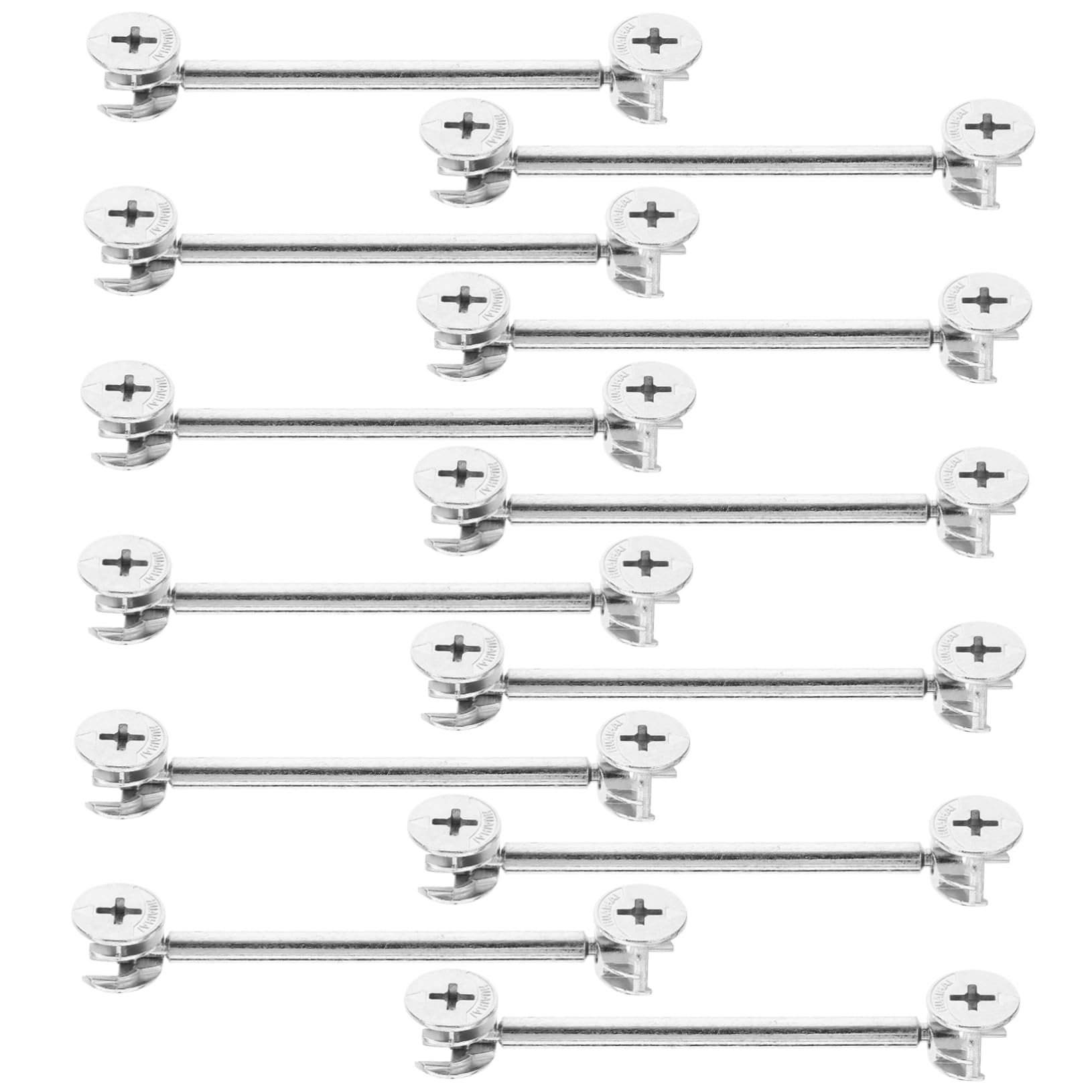 Unomor Metal Furniture Connecting Kit 20 Sets of Cam Fitting Dowels Cabinet Panel Clips DIY Assembly Inserts
