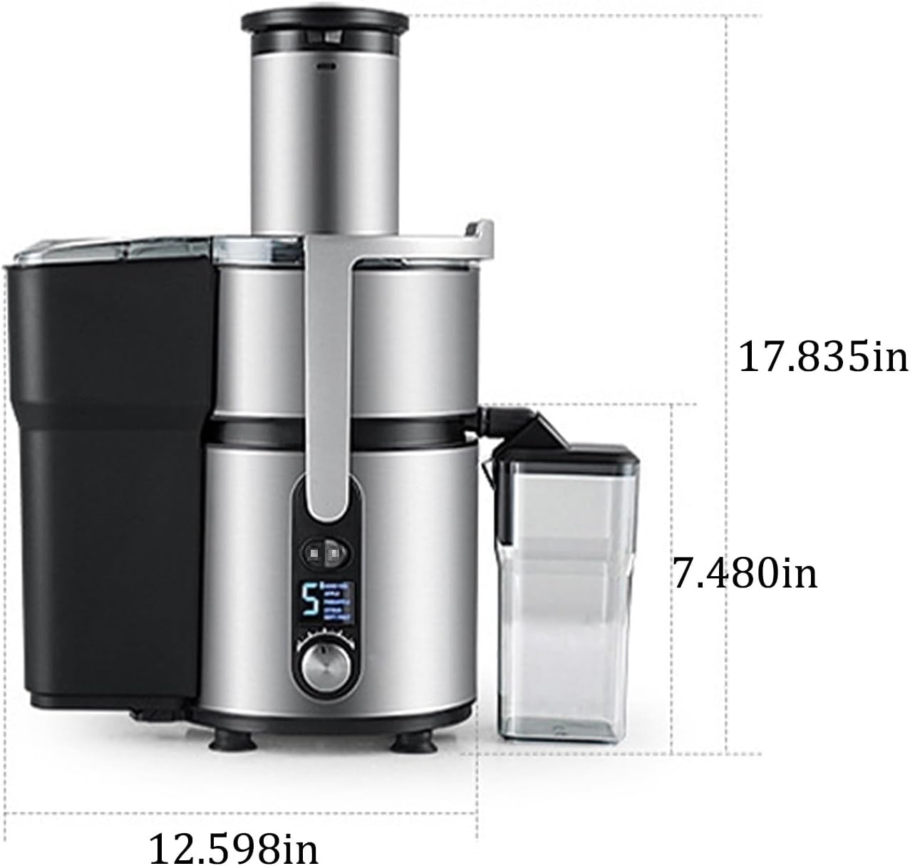 Quick Juicer Machine,Industrial Juicer Machines,Stainless Steel Juicer,Centrifugal Juicer Extractor,Juice Residue Separation, 5-Speed Adjustment,for Beverage Shops Kitchens