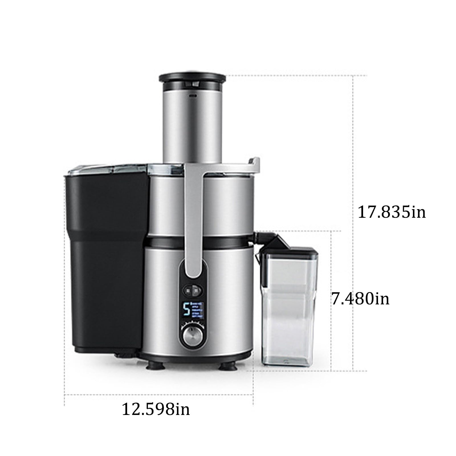 Centrifuga Estrattore Frutta e Verdura,Estrattori di Succo,Centrifuga Frutta e Verdura Professionale,Separazione Dei Residui di Succo,Regolazione a 5 Velocità,Adatta per Negozi di Bevande e Cucine