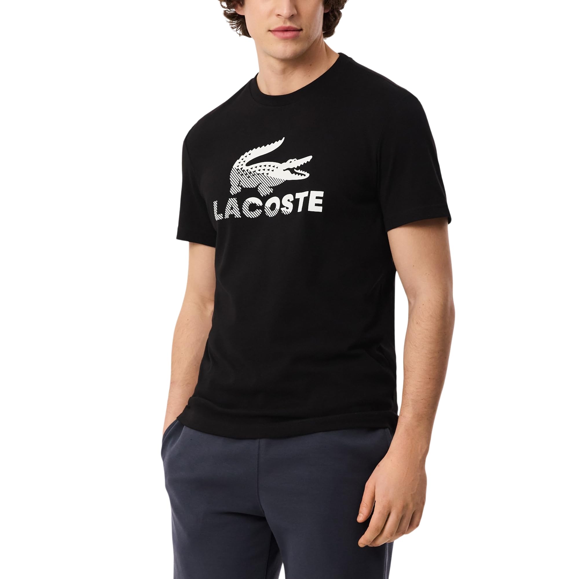 

                                                    Lacoste Men's Regular Fit Graphic Jersey Blend T-S