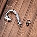 Cremation Jewelry Fish Hook Urn Necklace for Ash Holder Stainless Steel Memorial Pendant (Silver fish)
