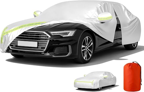 AOOSA Car Cover, All Weather Windproof Snowproof UV Prote…