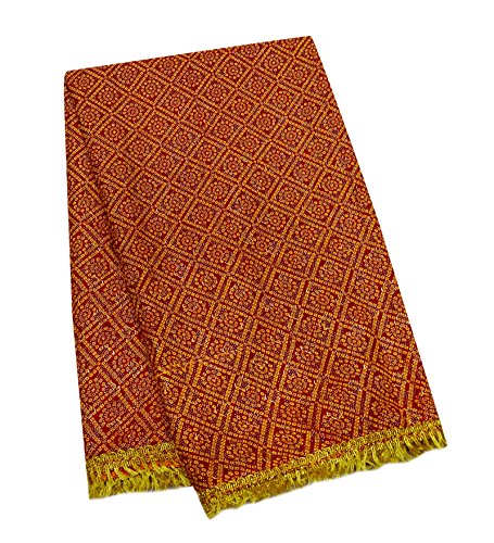 PEEGLI Tessuto Annata In Misto Seta Rosso Dupatta Ricamato Rubato Al Collo Delle Donne Sciarpa Indiana Hijab