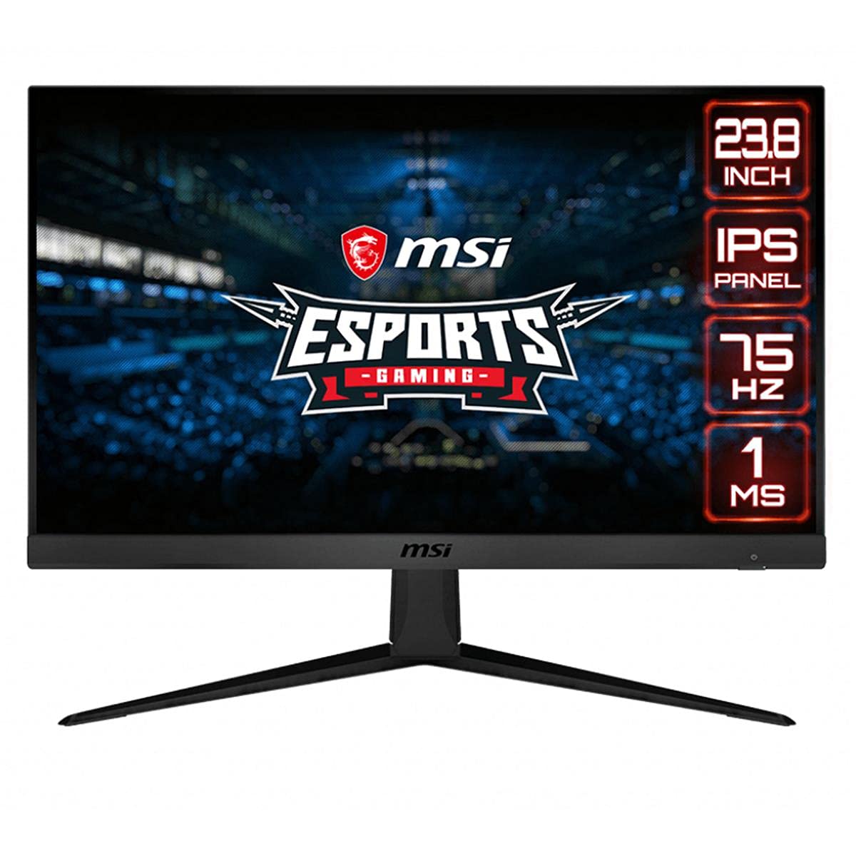 msi G241V E2 24 Gaming Monitor 1920 x 1080 FHD IPS 1ms 75Hz FreeSync HDMI Displayport Tilt