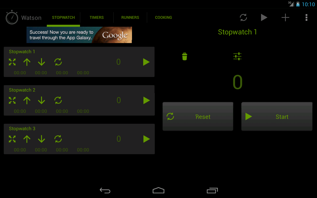 Watson Multiple Stopwatches and Timers App on the Amazon Appstore