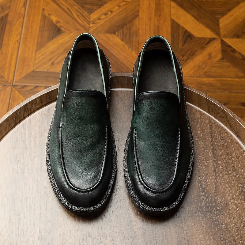 Mens Leather Casual Slip On Loafer Shoe Slip Resistant Work Shoes for Men Leather Non Slip Chef Shoes Men's Loafers & Slip-ons2