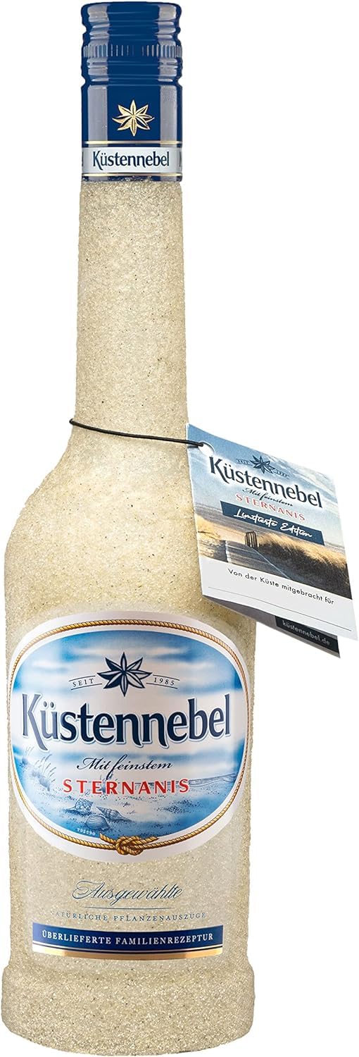 Küstennebel | Sternanis | 500 ml | 21,8 % vol. | Strandflasche | beliebteste deutsche Anisspirituose | sympathischer Klassiker | Ideal als Aperitif
