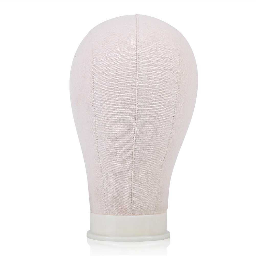 Tête de mannequin en toile de liège avec pince de fixation - Bloc pour perruque 21-23 pouces, support de coiffure pour formation, présentation de perruques et accessoires