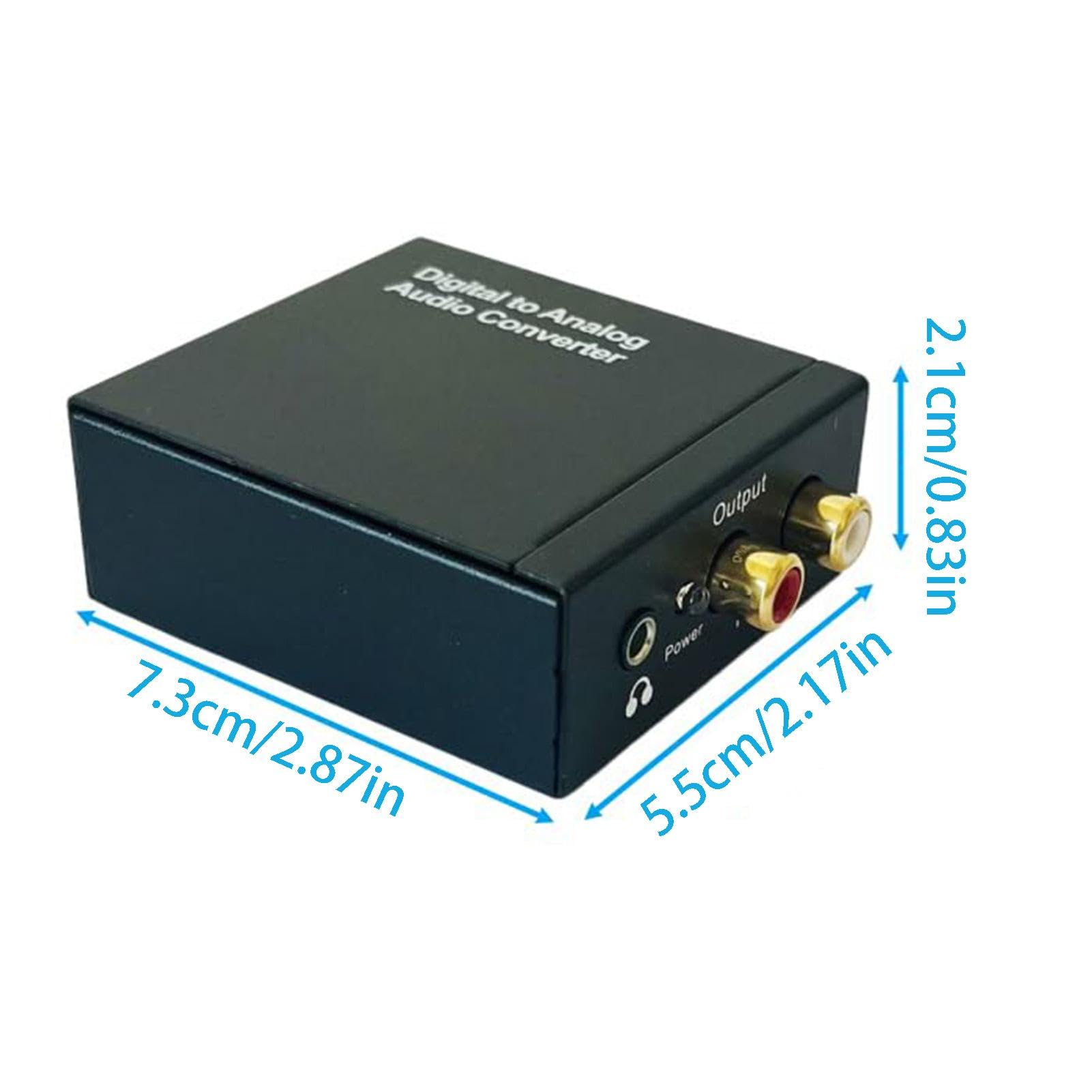 Convertidor De Audio Digital A Analógico – Entrada óptica Y Coaxial, Salida RCA Y Jack 3.5 Mm, Compatible Con 32-96 KHz