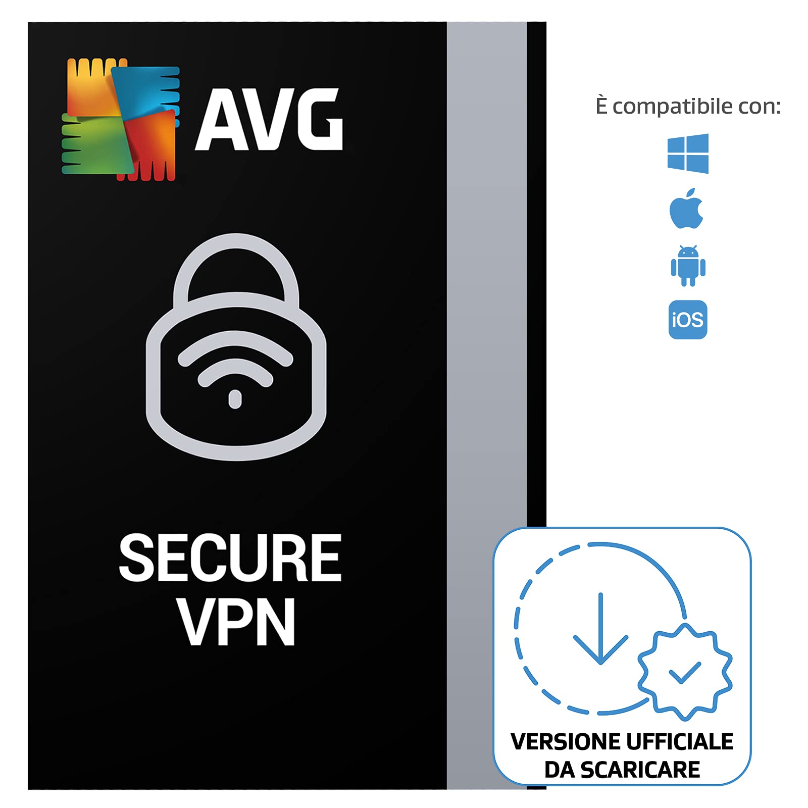 AVG Secure VPN 2024 - Rete privata virtuale per la protezione della privacy | 5 Dispositivo | 1 Anno | PC/Mac | Codice d'attivazione via email