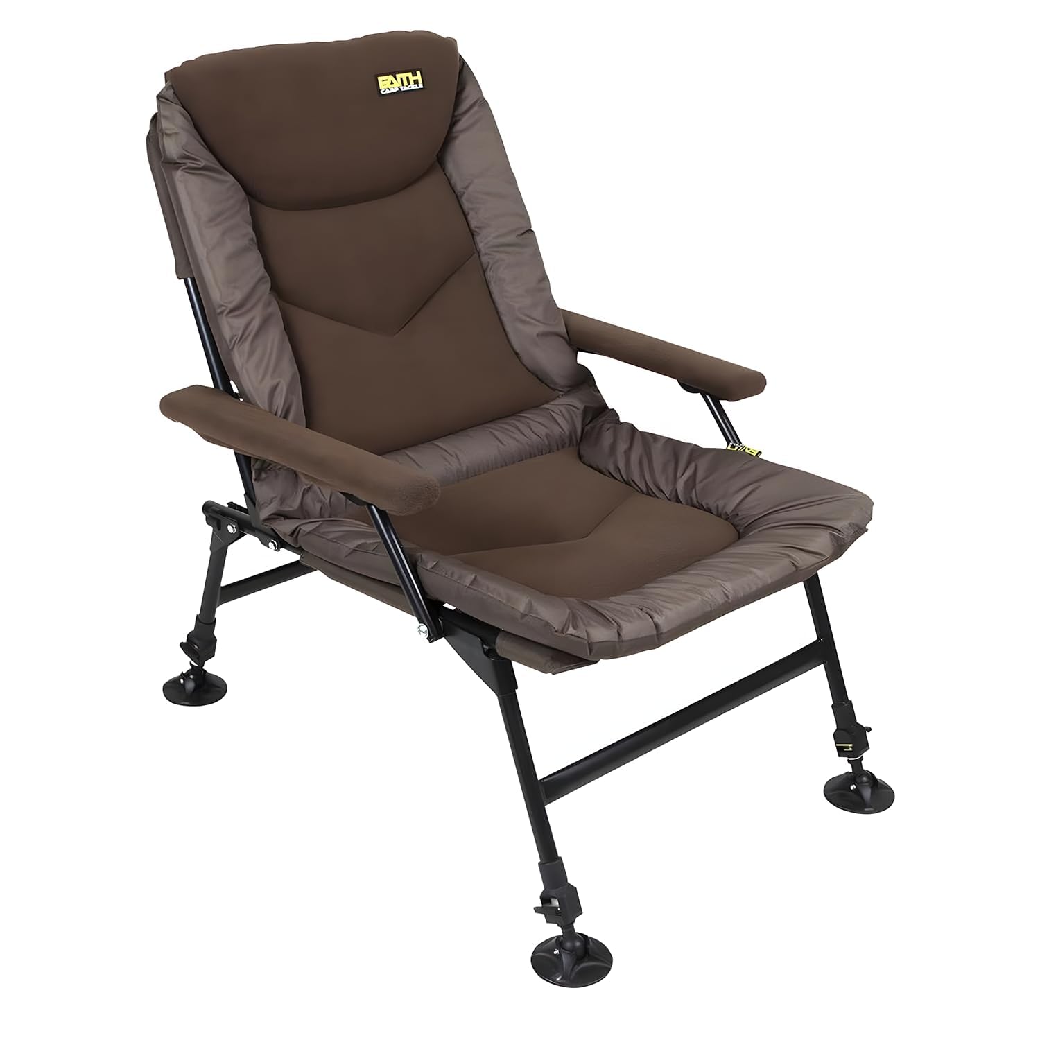 Faith Mistress Carp Chair L - Padded and Adjustable - High Density Foam - Mud Legs - Strong Metal Frame - Leg Lock - Fleece Seat