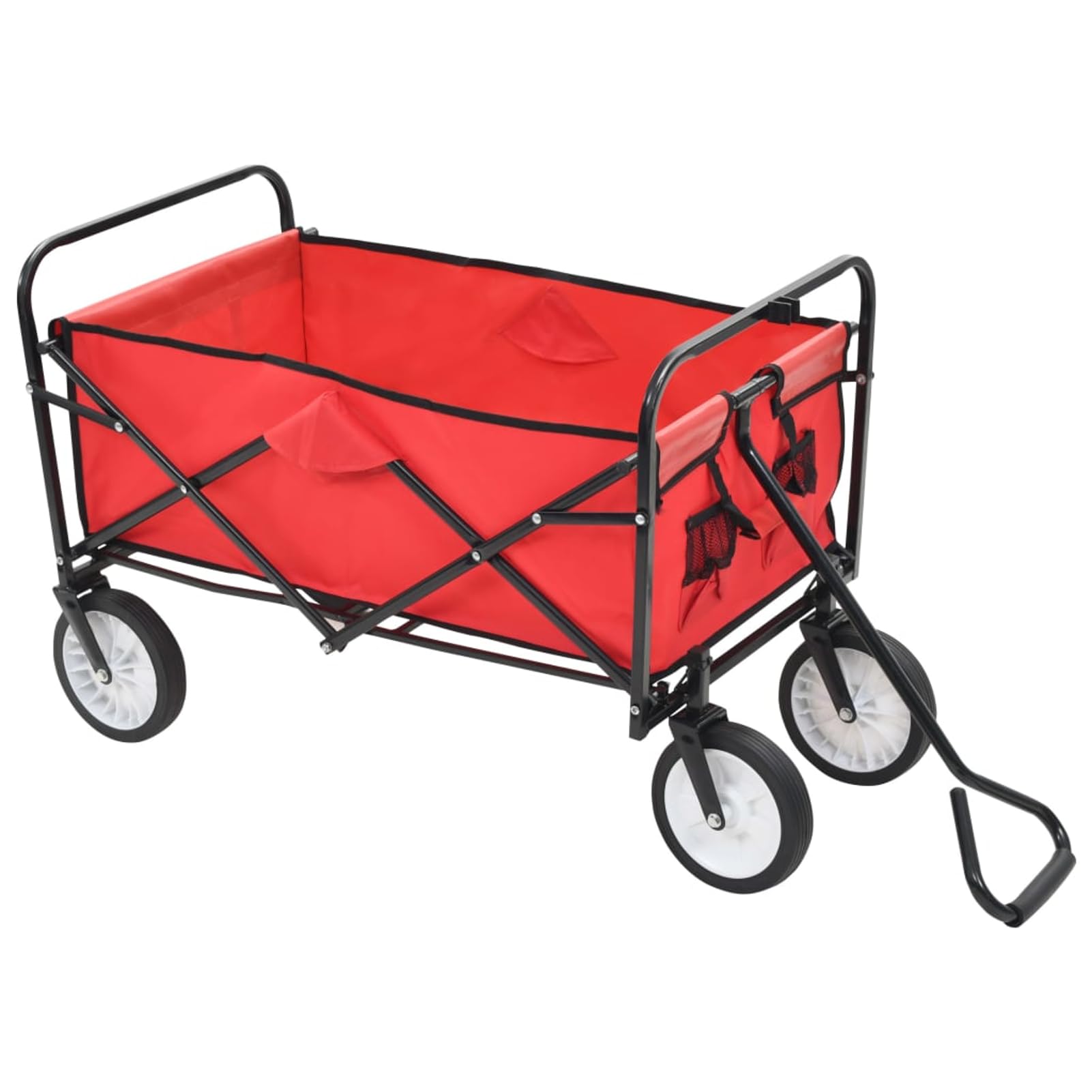 Klappbarer Handwagen Stahl Rot Wagen Model143778