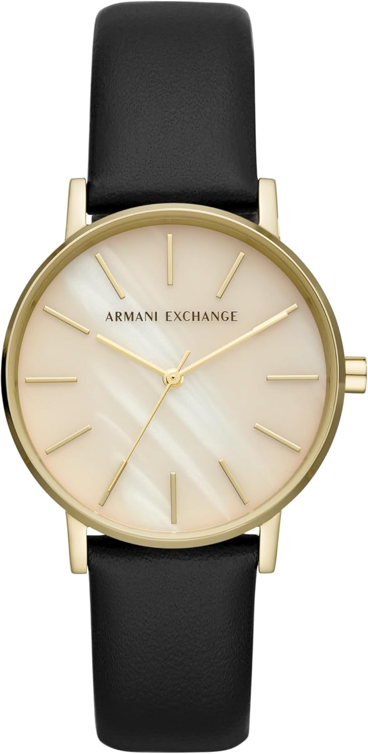 A|X Armani Exchange Women's Watch, Three-Hand Watch for Women with Stainless Steel or Leather Band