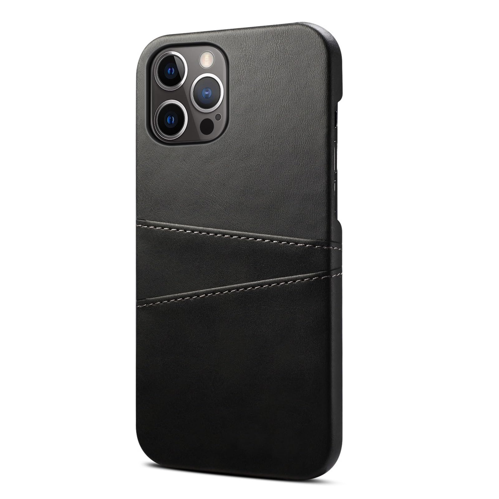 Coque iPhone 16 Pro Max avec porte-carte - Étui noir ultra fin et anti-trace