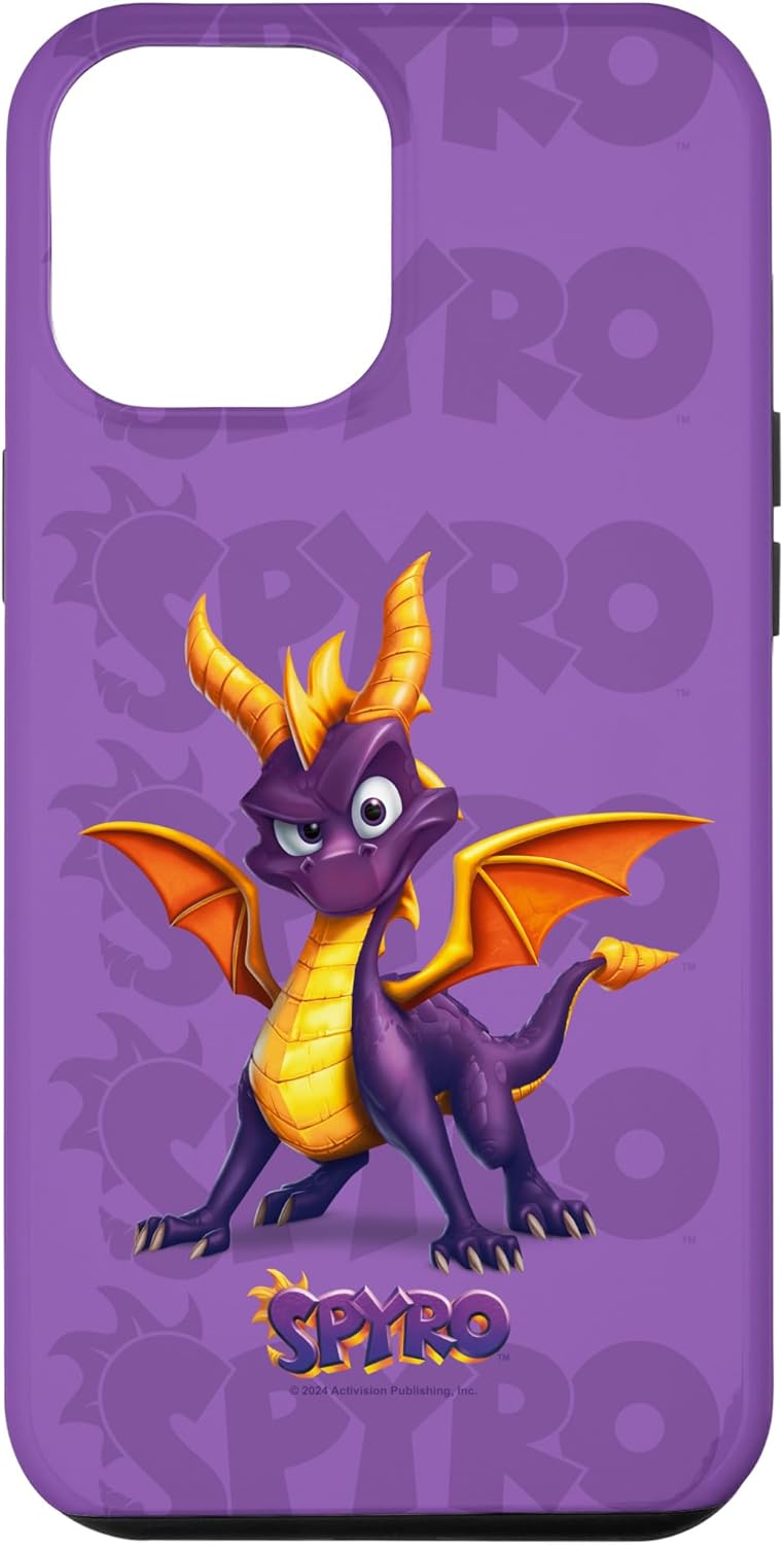 iPhone XS Max Spyro Purple Adorably Ferocious Dragon Action Pose Case