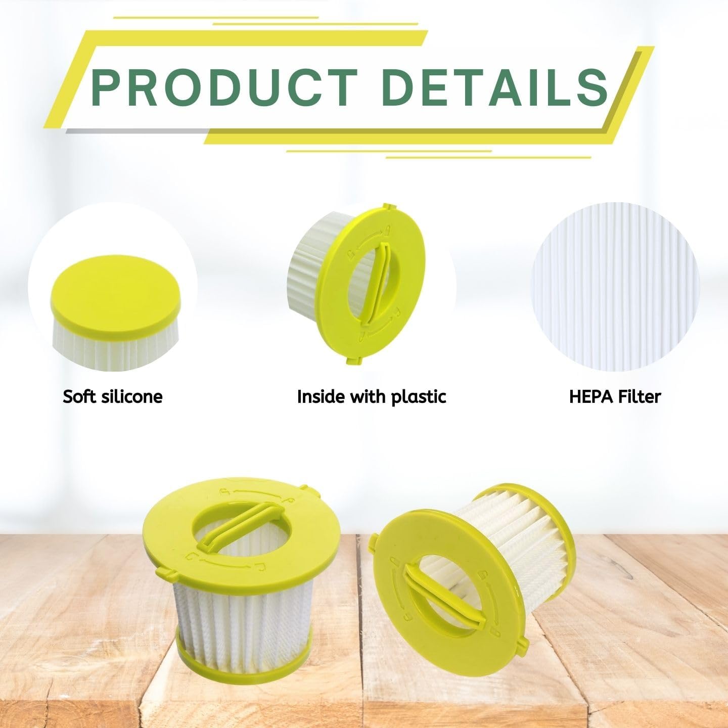 Nispira True HEPA Filter Replacement Compatible with Ryobi ONE+ 18V Handheld Vacuum Models PCL700 PCL704 PCL705, 3 Packs