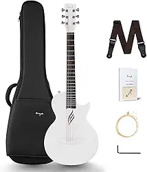 Enya Nova Go Guitarra acústica de fibra de carbono tamanho 1/2 para iniciantes, adultos, viagem, Acustica, kit de embalagem colorida para presente, alça de violão acústica, bolsa de trabalho, pano de