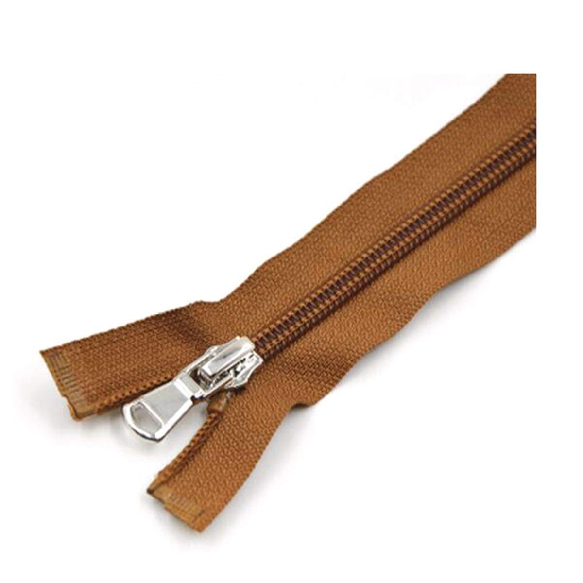 DSESS Zippers,Zipper Tape#5 Metallic Nylon Coil Zippers,1Pcs Sewing Zippers, Supplies Zippers for DIY Sewing Craft Tailor Bag Garment(Light Coffee)