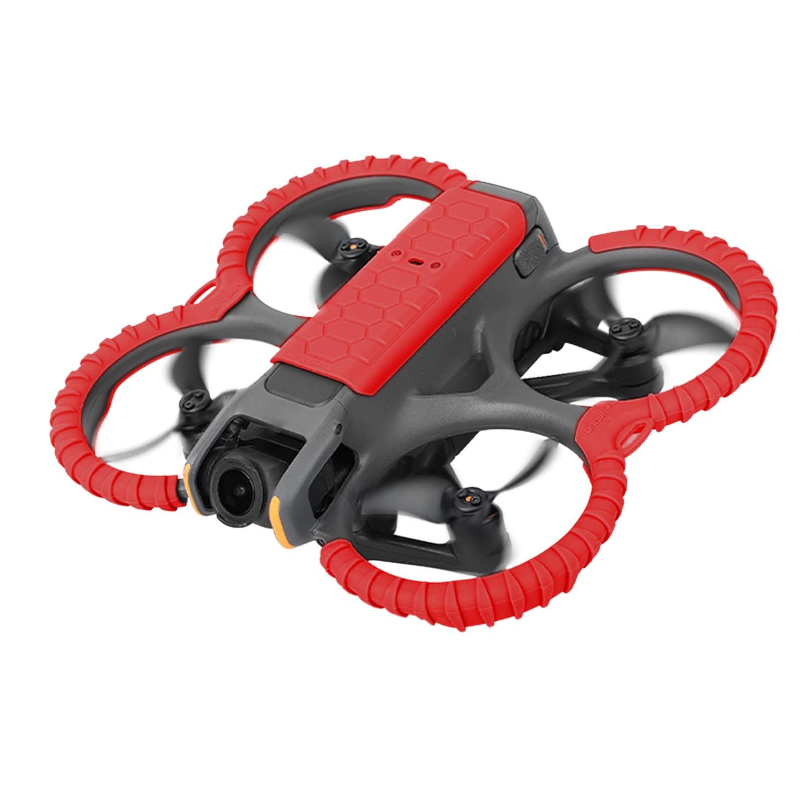 Generic Propeller Guard Protector + Drone back protection plate for DJI Avata 2,Prop Bumper Anti-Collision Protective Cover + Back Protective Plate for Avata 2 (Red)