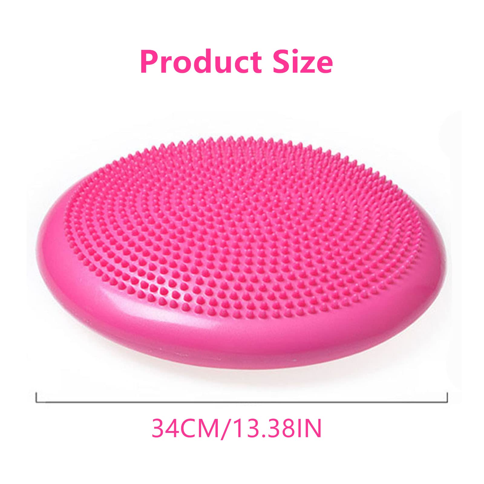 ORGNX Disco de equilibrio, cojín tambaleante de estabilidad, tabla de equilibrio para ejercicios de yoga, mejora la estabilidad, fuerza del núcleo y la atención de la postura, bomba incluida