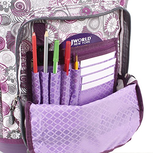 J World New York Sunrise Rolling Backpack, Lemon, One Size